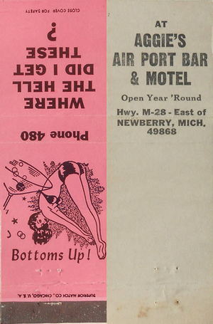 Aggies Airport Bar and Motel - Matchbook